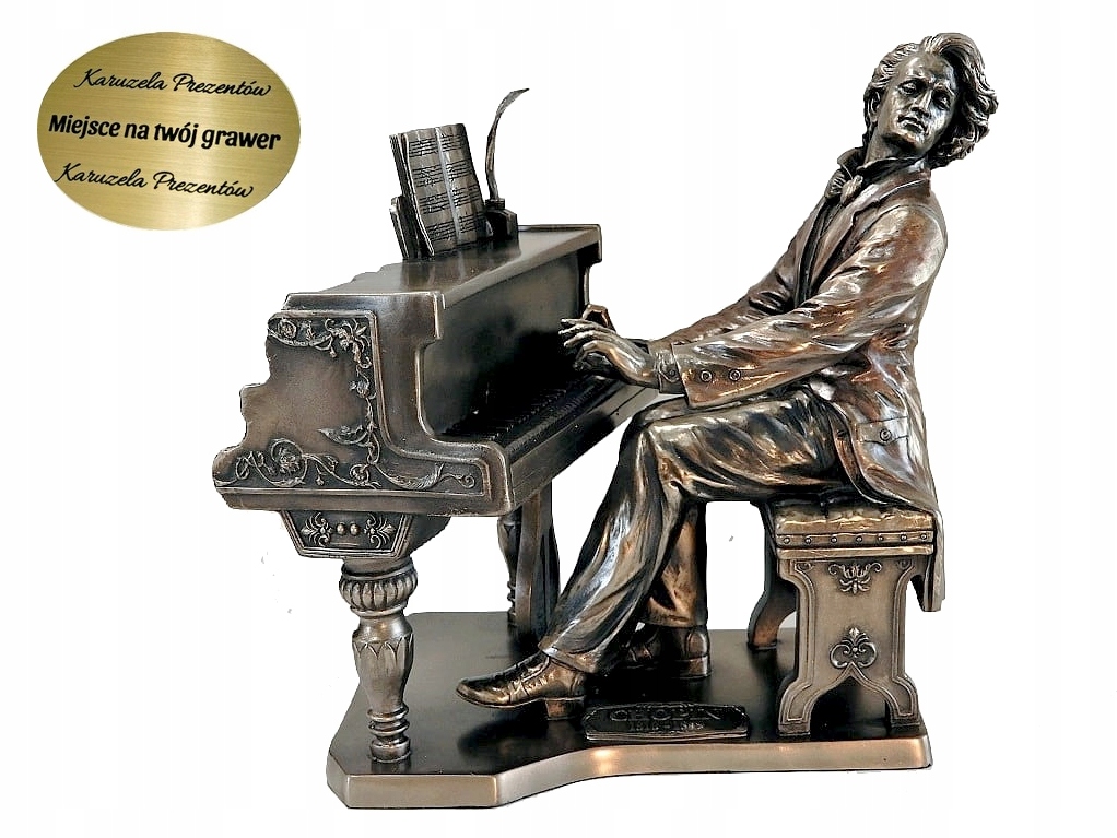 Fryderyk Chopin Figurka Hudobná Trofej Darček Pre Klaviristu Hudba Socha