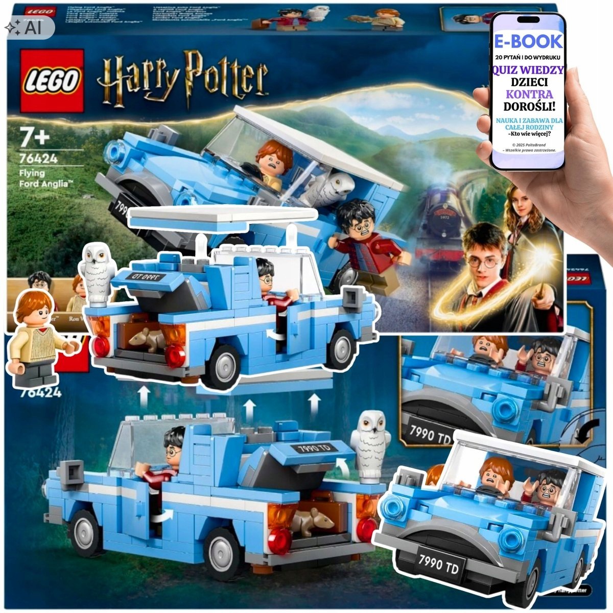 Lego Klocki Harry Potter Latający Ford Ron Dla Chłopca EBOOK-2