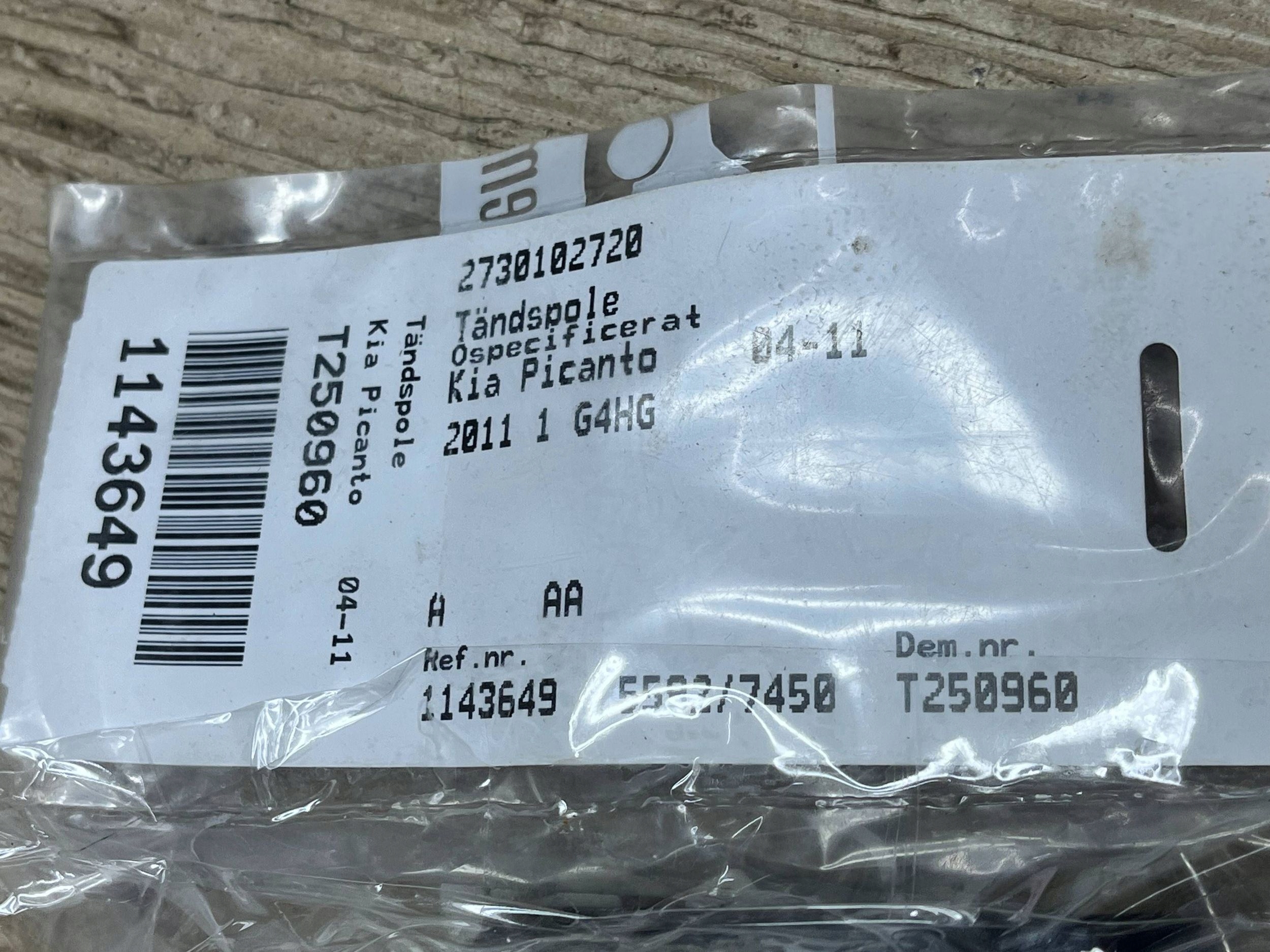 coil ignition KIA Picanto 2730102720