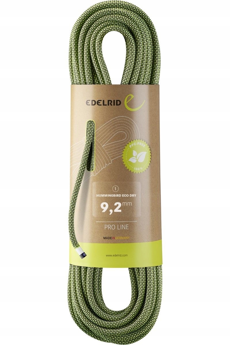 Edelrid Dynamické lano Hummingbird Eco Dry 9,2 mm 70 m Night Citrus