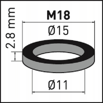 

Gumowa uszczelka do perlatora M18x1-2szt