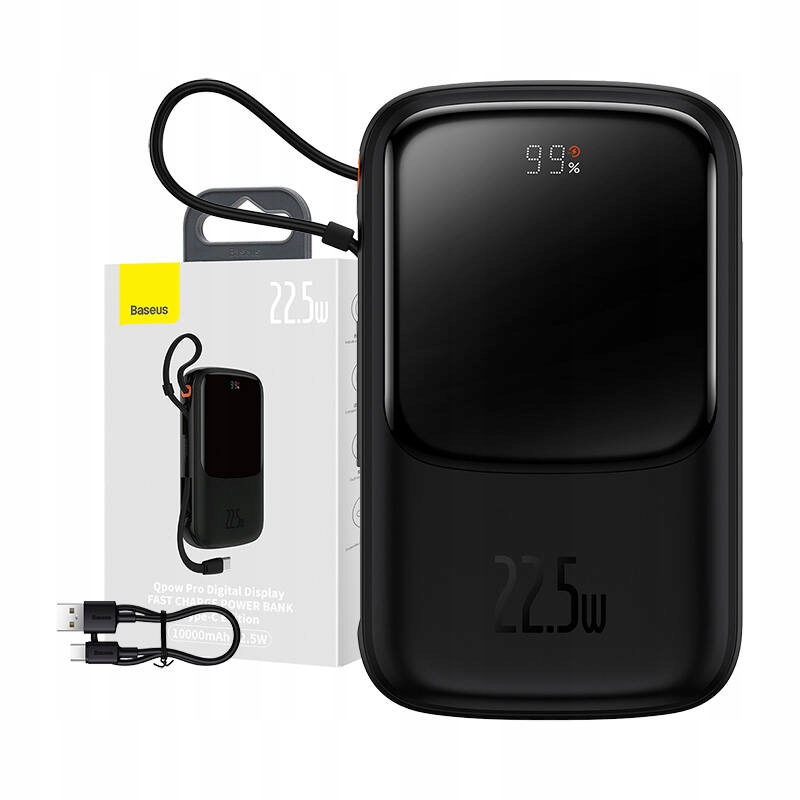 Baseus Qpow Digital Display powerbank z szybkim ładowaniem 10000mAh 22,5W