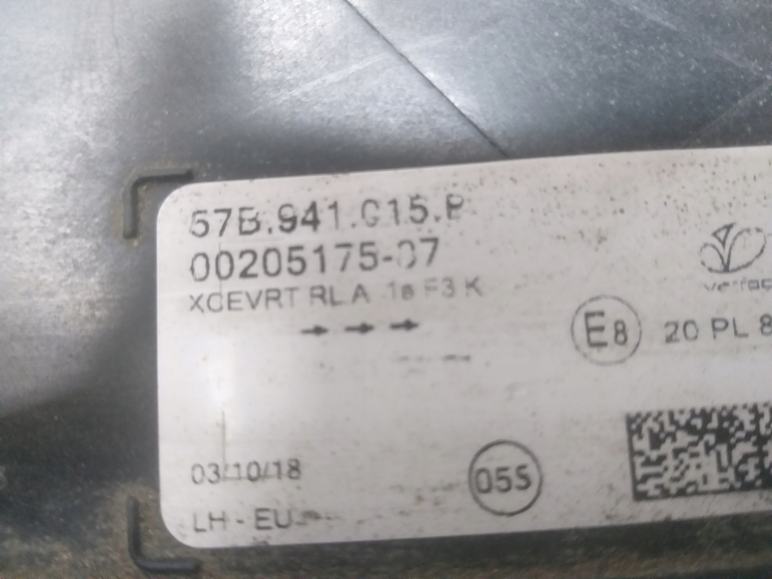 light front left SKODA KAROQ FULL LED 57B941015P