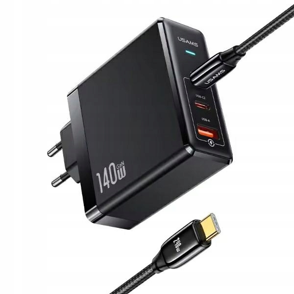 Nabíjačka Usams US-CC168 Usb-a, 2xUSB-C T52 Pd 140W Fast Charging