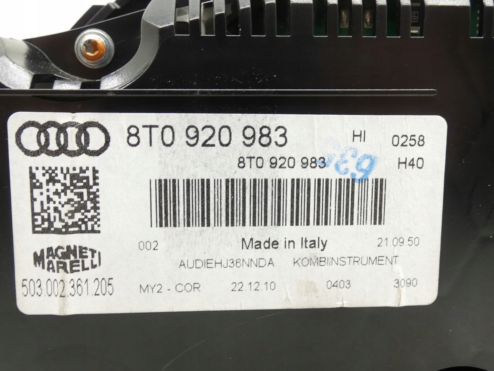 dials dials display A5 8T 1.8 TFSI CDH MQZ 8T0920983
