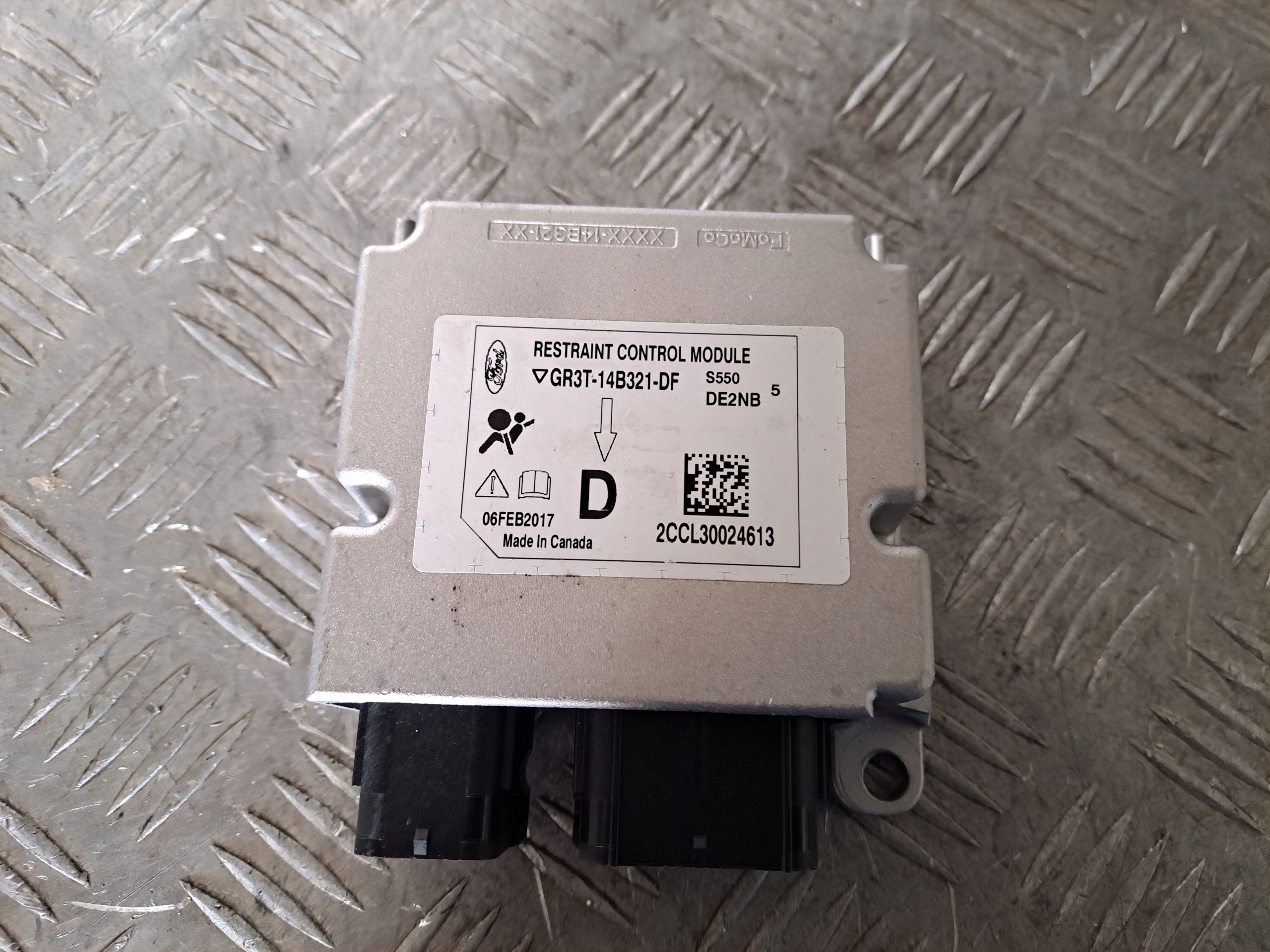 FORD MUSTANG 5.0 GT 2017 R MODUŁ SENSOR PODUSZEK AIRBAG Numer katalogowy części GR3T-14B321-DF