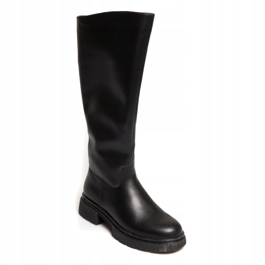 Big Star Dámské kozačky z přírodní kůže černé SS274618 906 38