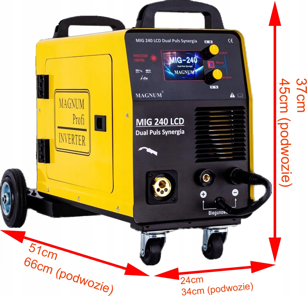 PÓŁAUTOMAT MIGOMAT MIG 240 DUAL PULS SYNERGIA 4R Marka Magnum