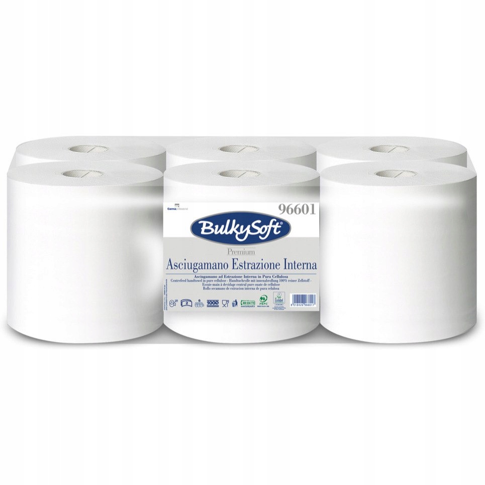 Levně Ručník v roli bílý 20 cm 150 m (6 rolí) 2v celulóza 396 listů 96601 Bulk