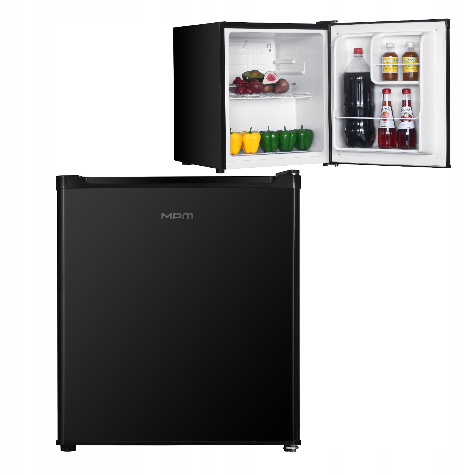 Chłodziarka Mini Lodówka MPM-46-CJ-08 40L Czarna 51 cm do Biura/Kampera