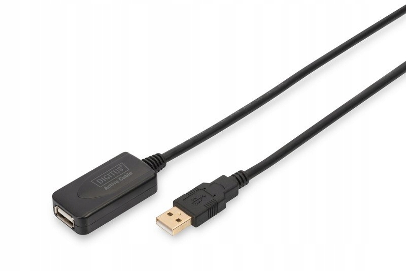 Przedłużacz/Extender Usb 2.0 HighSpeed Typ Usb A/usb A M/ż aktywny, czarny