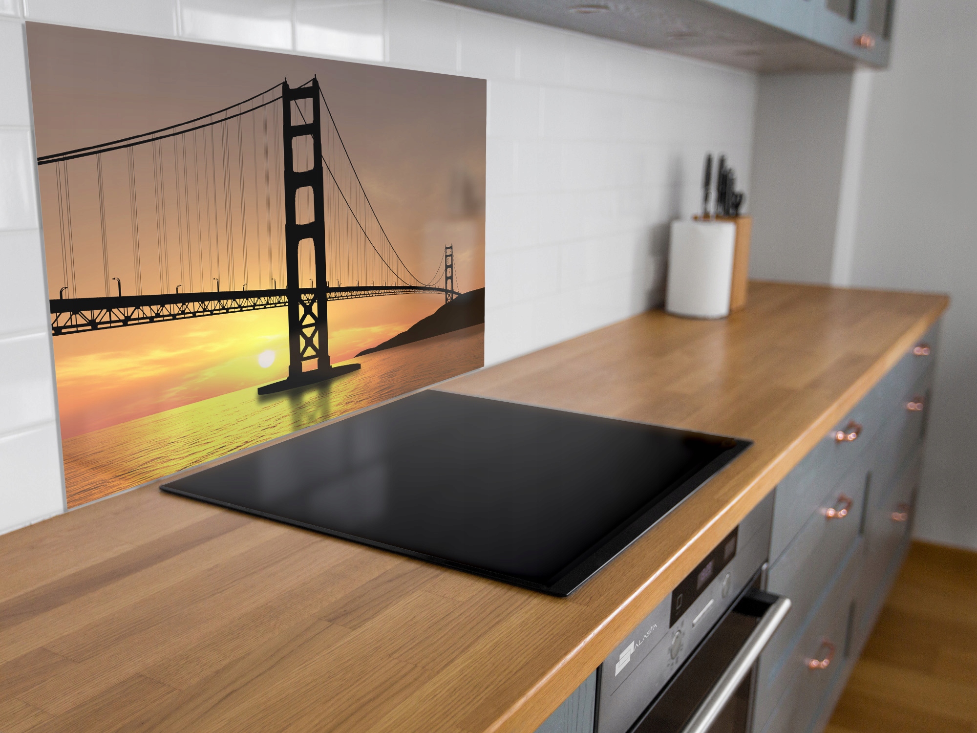 Kuchenny Panel z Grafiką 80x60 + Gratis Długość 60 cm