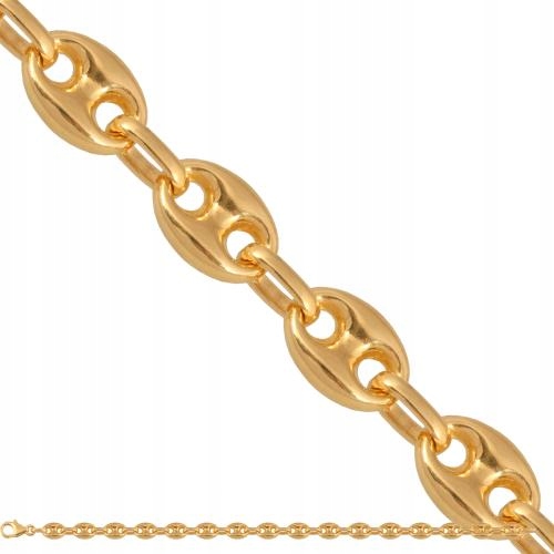 Zlatý náramek 585 s lesklými prvky, 8.40 g, R22 cm elegantní