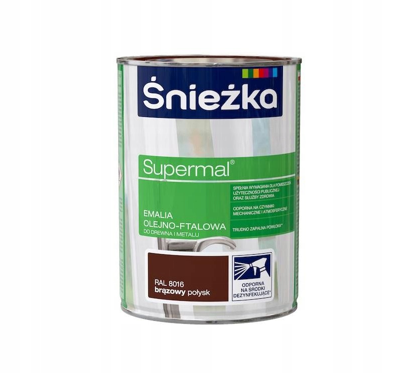SUPERMAL EMALIA BRĄZ 0,8 L RAL 8016