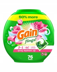 Levně Kapsle na praní tkanin Gain Flings Spring 3v1 76 Kusů