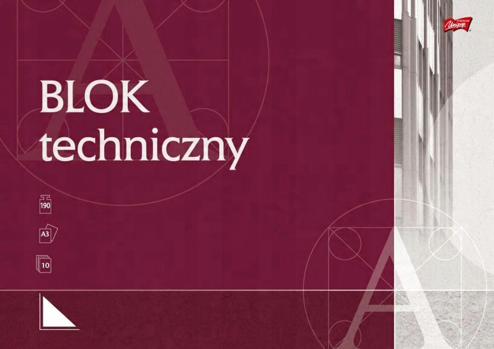 

Blok Techniczny Białe Kartki A3 190g/m2-1009