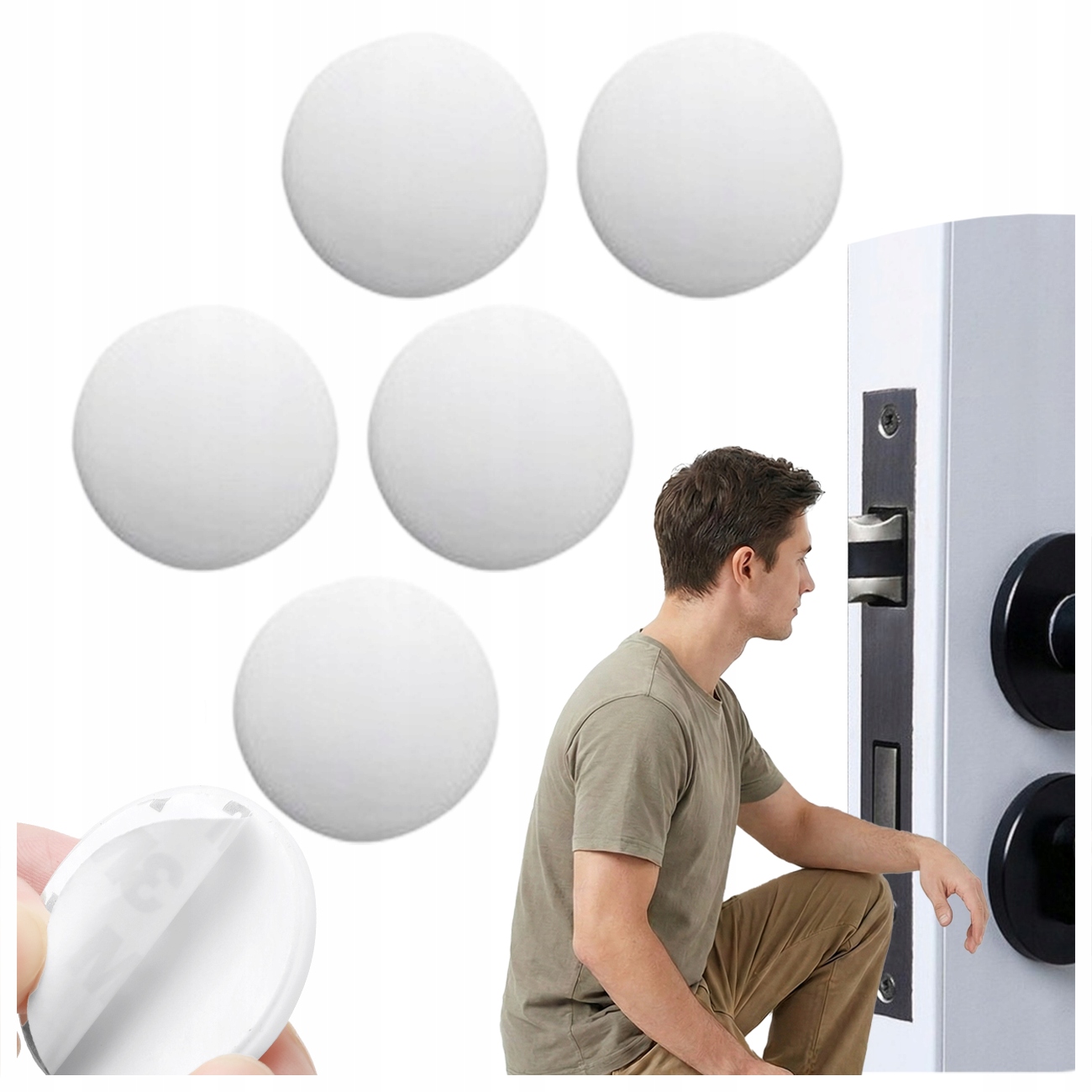 ДЕРЖАТЕЛЬ ДЛЯ ДВЕРНЫХ РУЧЕК САМОКЛЕЯЩИЙСЯ ДЛЯ СТЕН