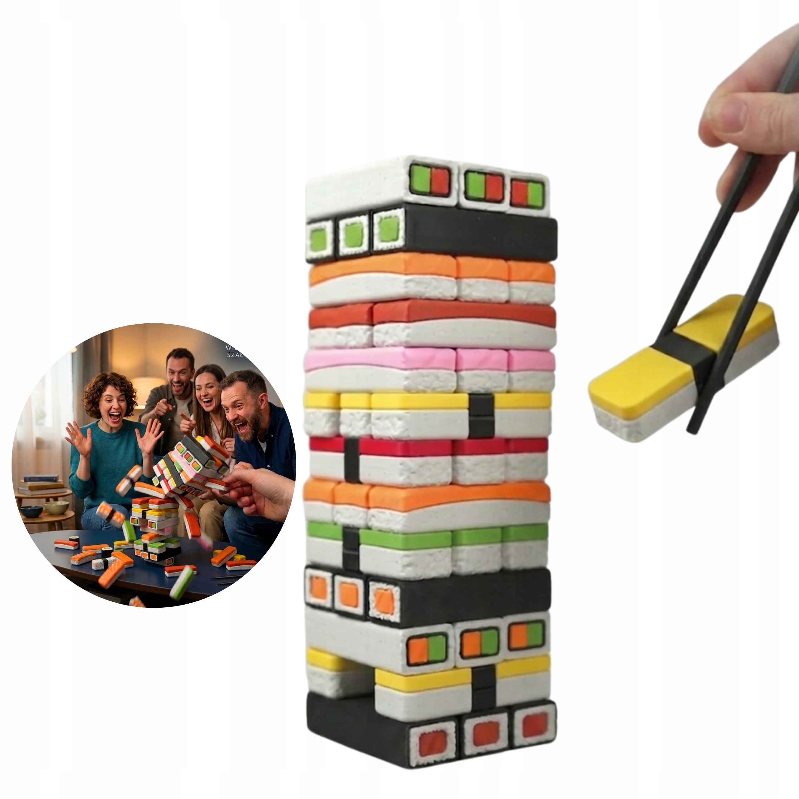 Sushi Jenga Roztočená Dovednostní Hra pro každého! Dárek Den dětí