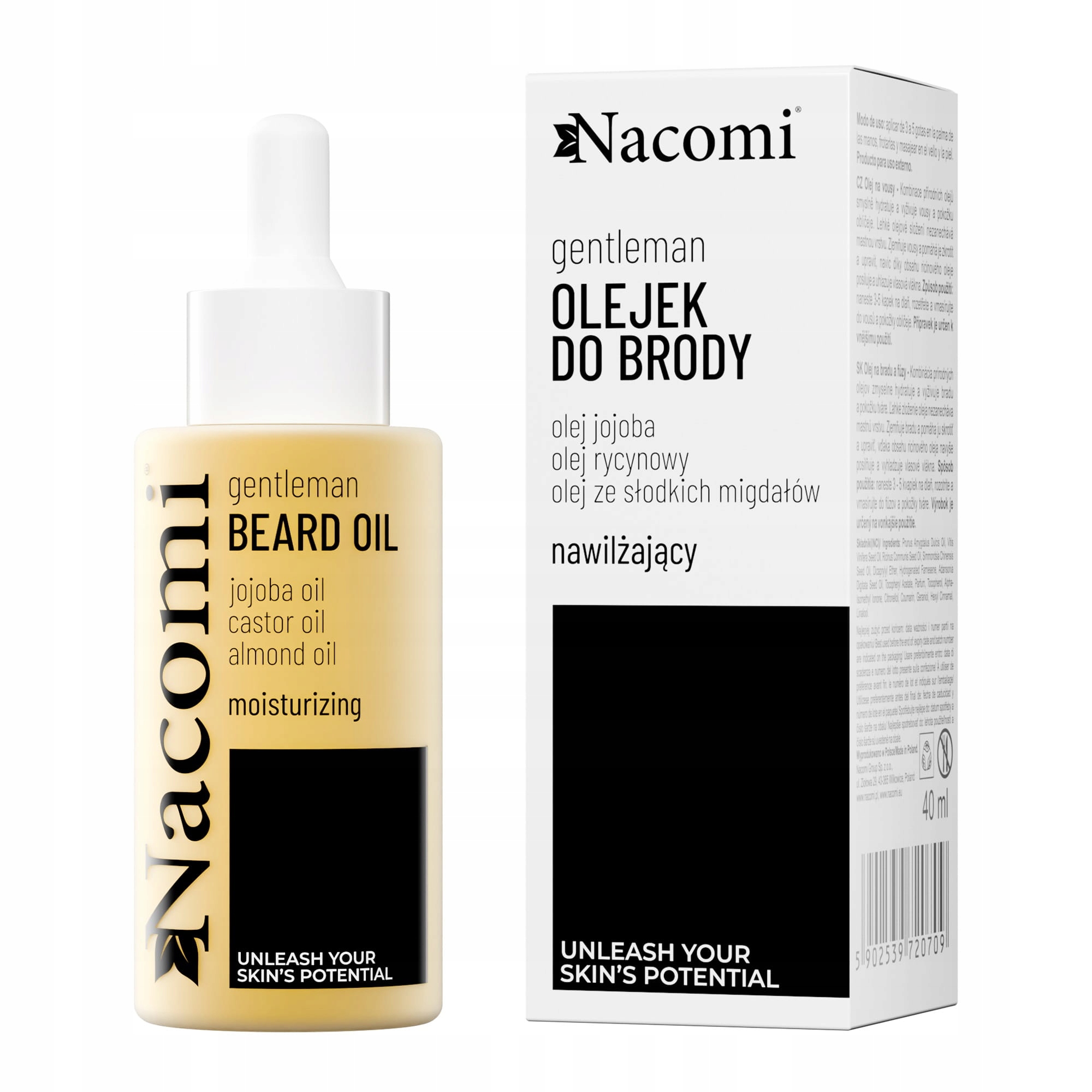 Nacomi GentleMan - Olejek do brody i zarostu, 40ml