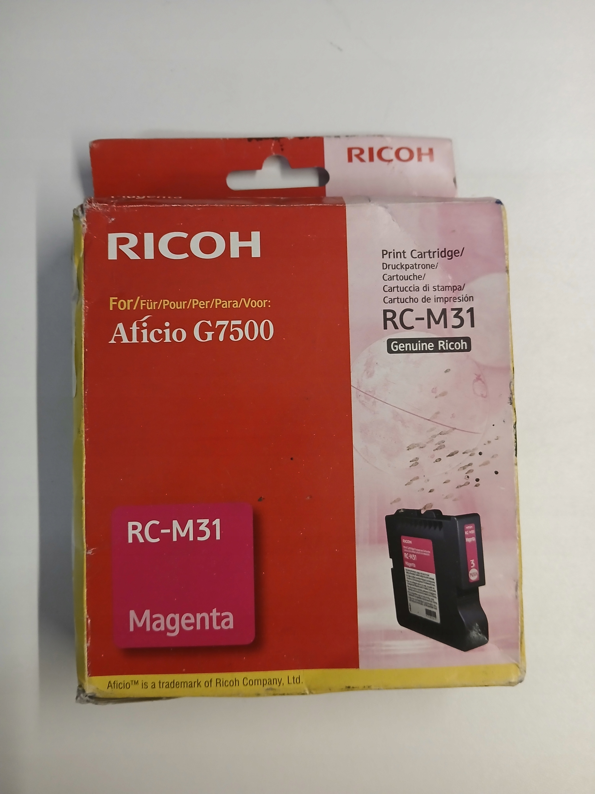 Gelový inkoust RC-M31 Magenta Originál Aficio G7500