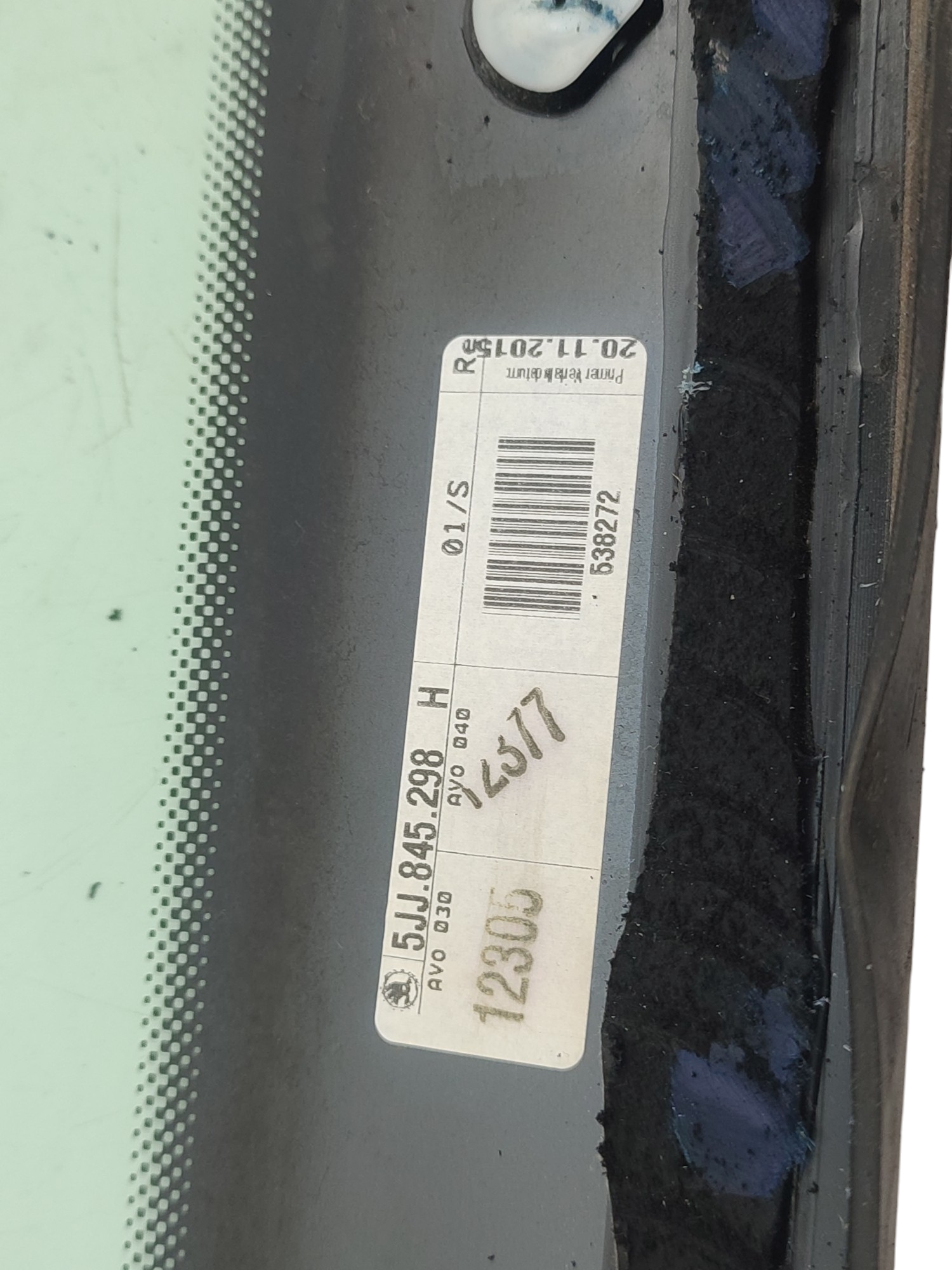 window bodywork right rear part rear SKODA RAPID (12-17) SPACEBACK 5JJ845298