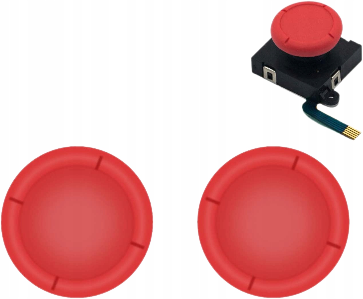 CZERWONE NAKŁADKI NAPRAWCZE NA PLASTIK JOY-CON