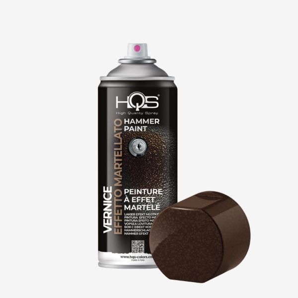 Hqs Spray Lakier Farba Z Efektem Młotkowania 400ML Młotkowy Brązowy RAL8017