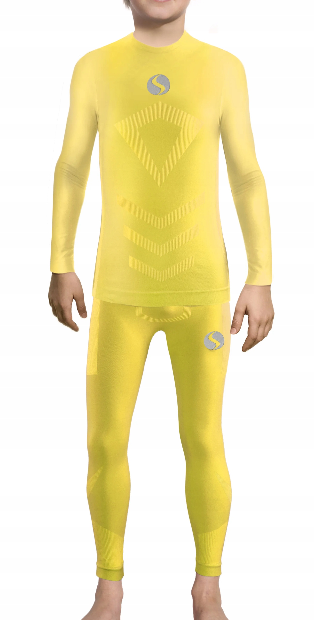Sesto Senso Chlapecký komplet Thermo dlouhý CL40, CL42 Žlutý 116-140 4XS/3XS