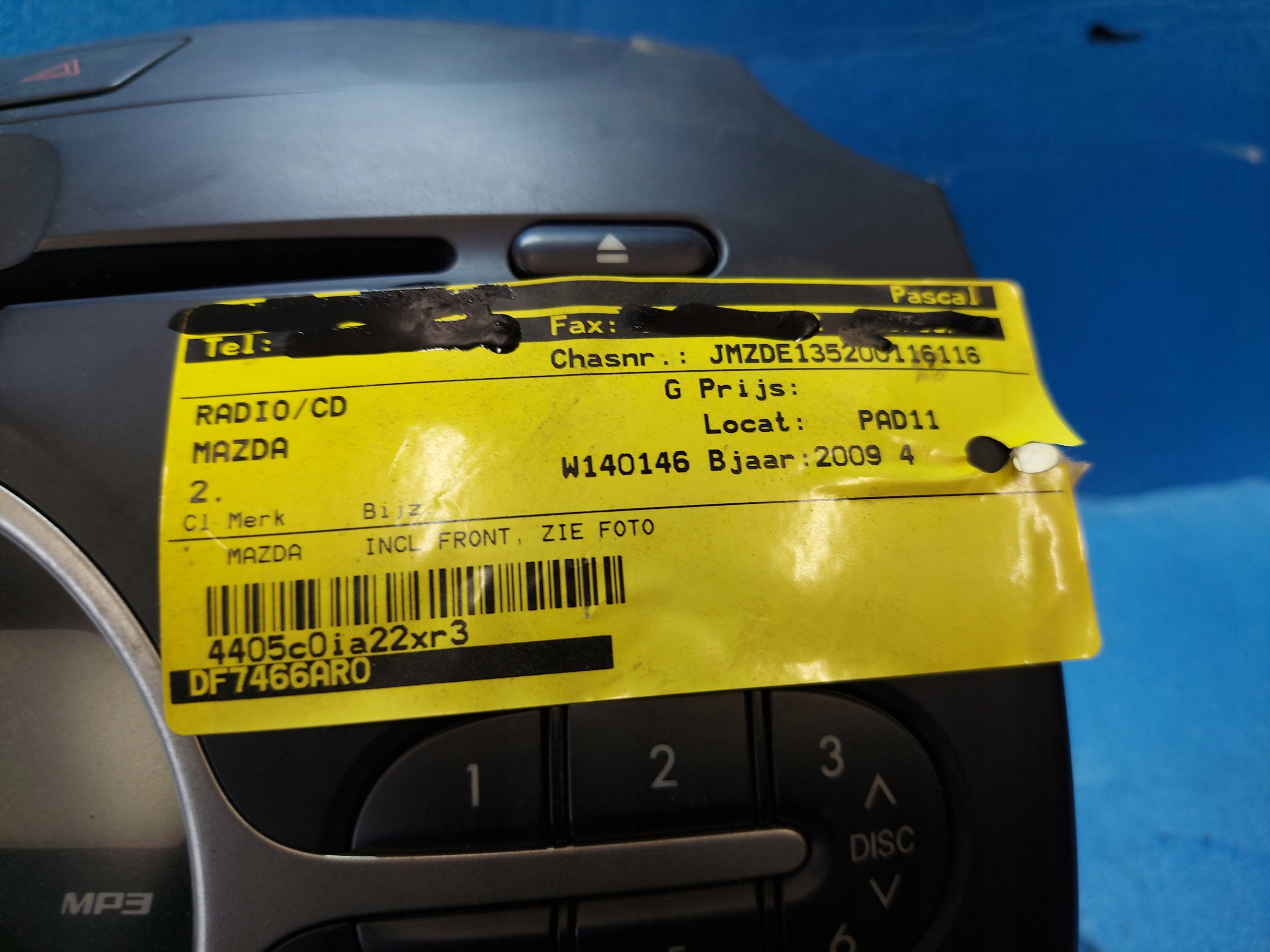 RADIO EKRAN MAZDA 2 2010 R 14797629