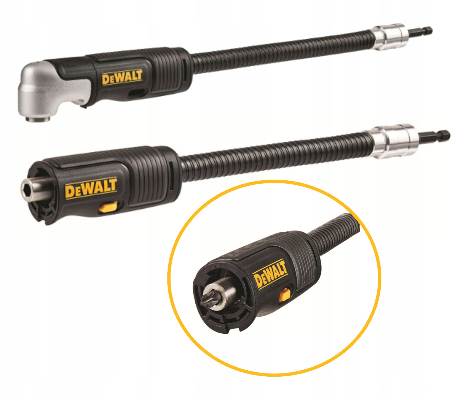 Giętki adapter do końcówek wkrętarki 1/4" DeWALT