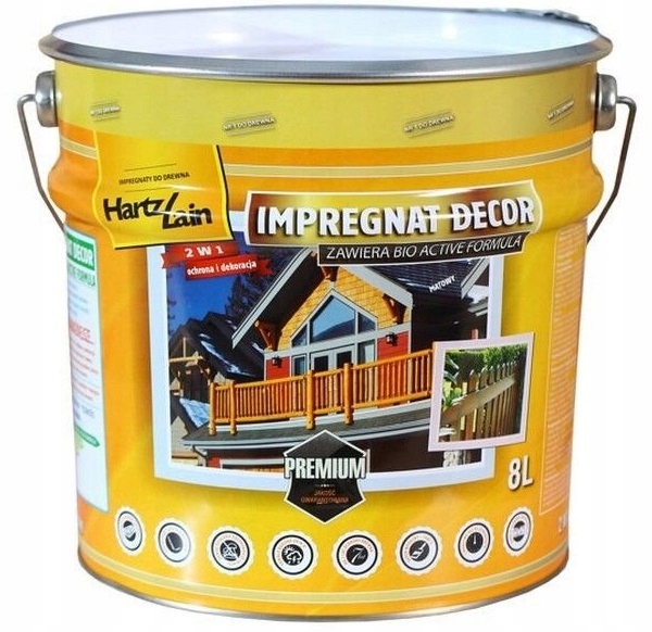 Hartzlack Impregnat Decor 2W1 Premium Bezbarwny 8L