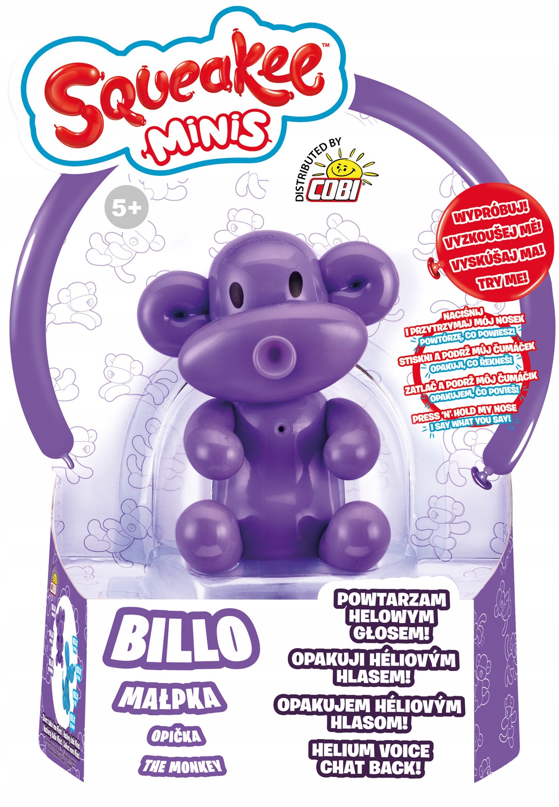 

Cobi Squeakee Interaktywny Balonik Minis Małpka