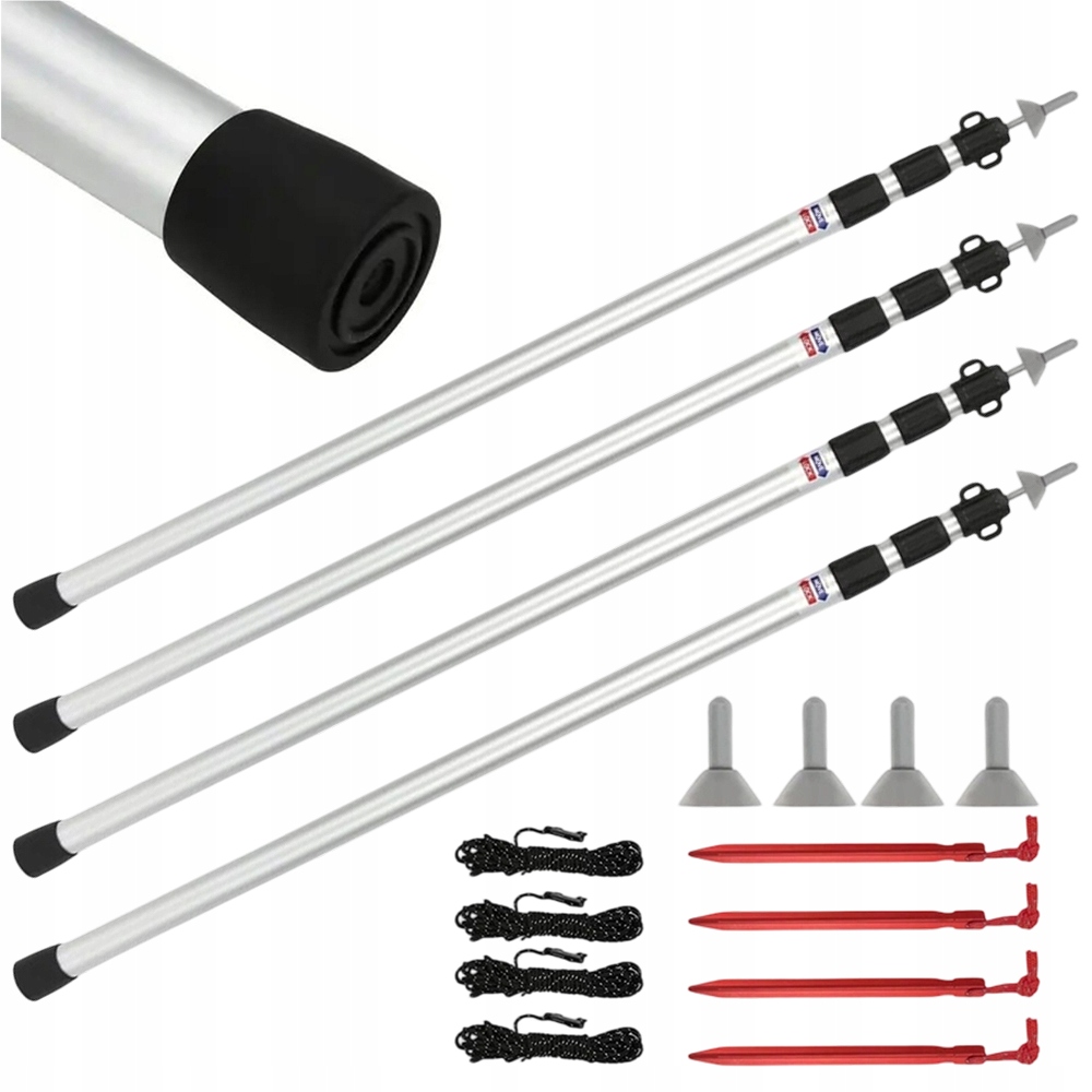 Teleskopické sloupky z hliníku, rozkládací, přenosné, s kempingovými stany