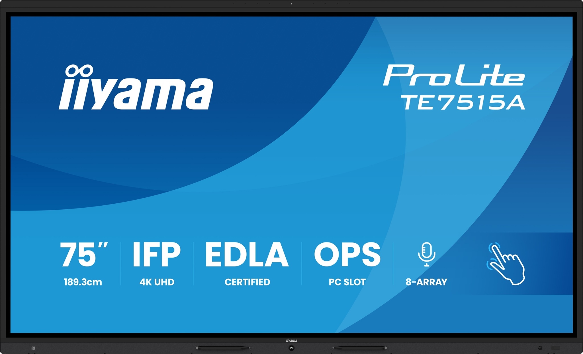 75" iiyama TE7515A-B1AG: Ips, 4K, Edlá, Nfc
