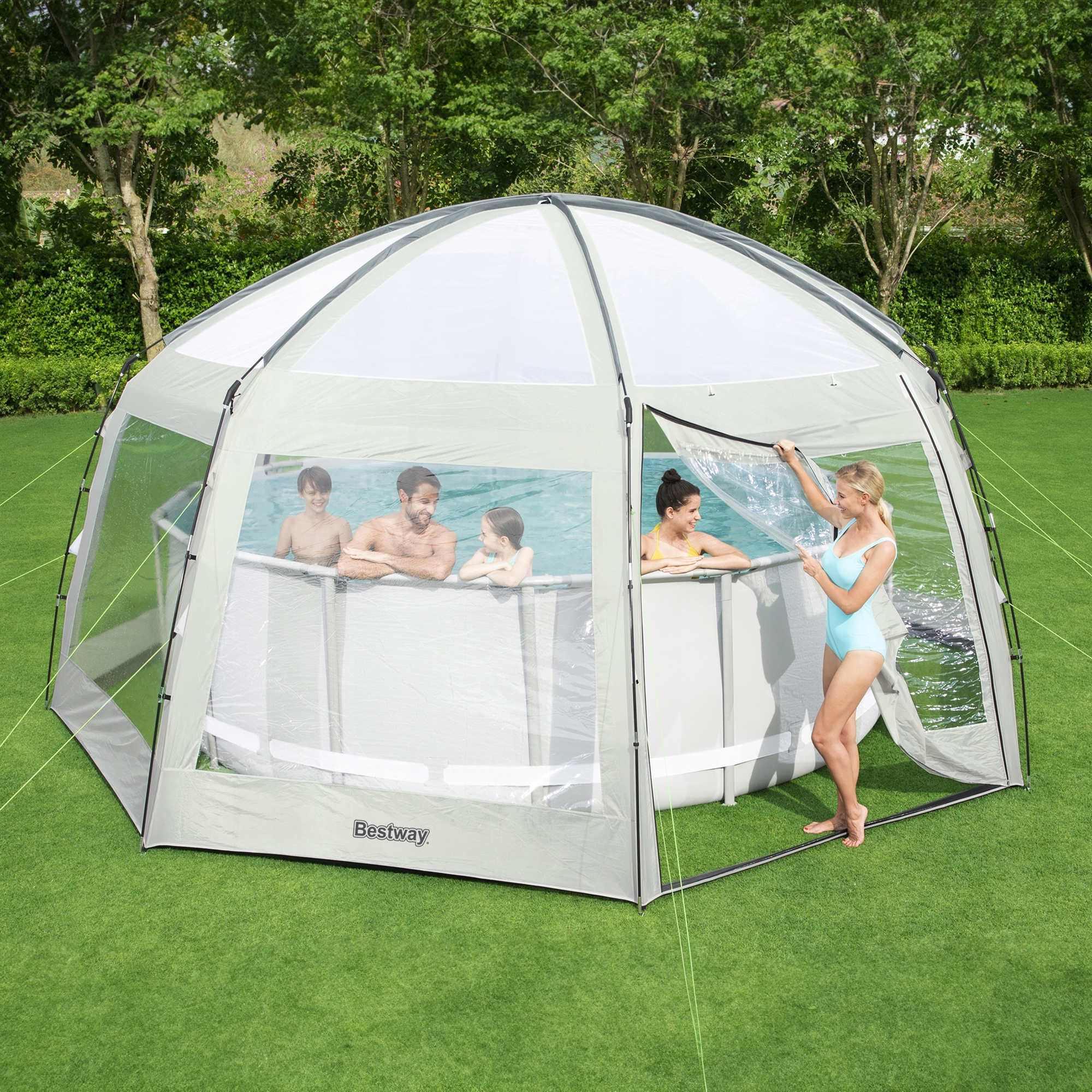 Altánok do bazéna 600 x 600 x 295 cm Bestway 58612