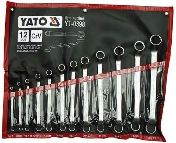 

Yato Kpl. Kluczy Oczkowe Odgięte 6-32 12cz YT-0398