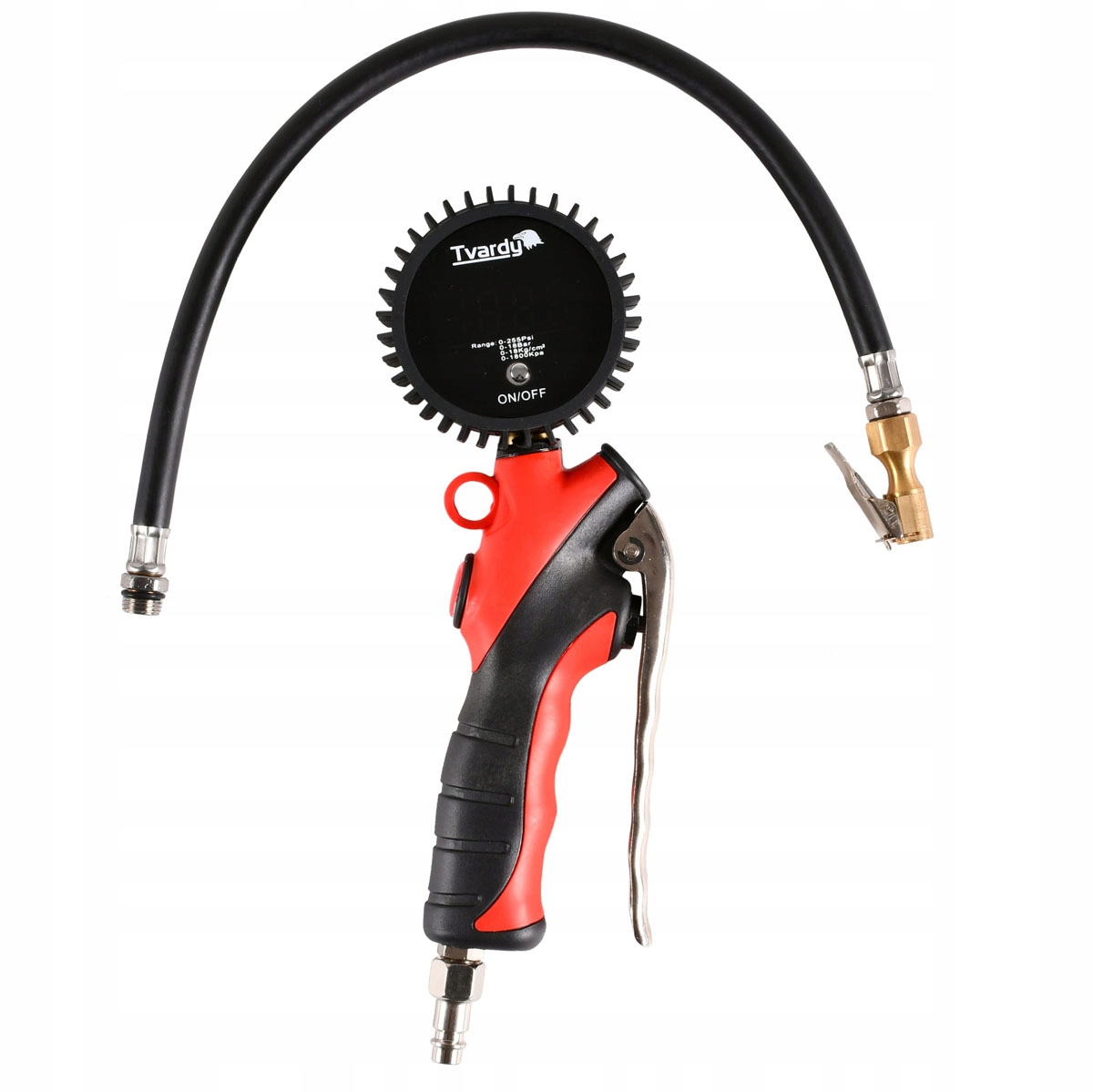 Pistolet do pompowania kół 18 bar manometr lcd Marka Tvardy