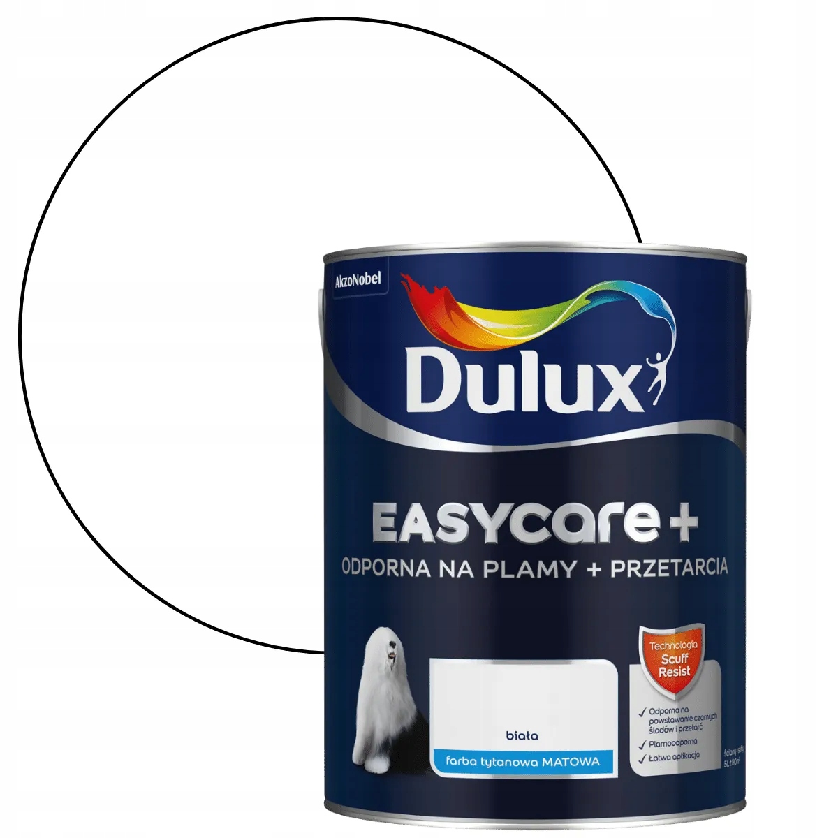 Dulux EasyCare Plus Farba Odolná Proti Drhnutiu Biela 5L
