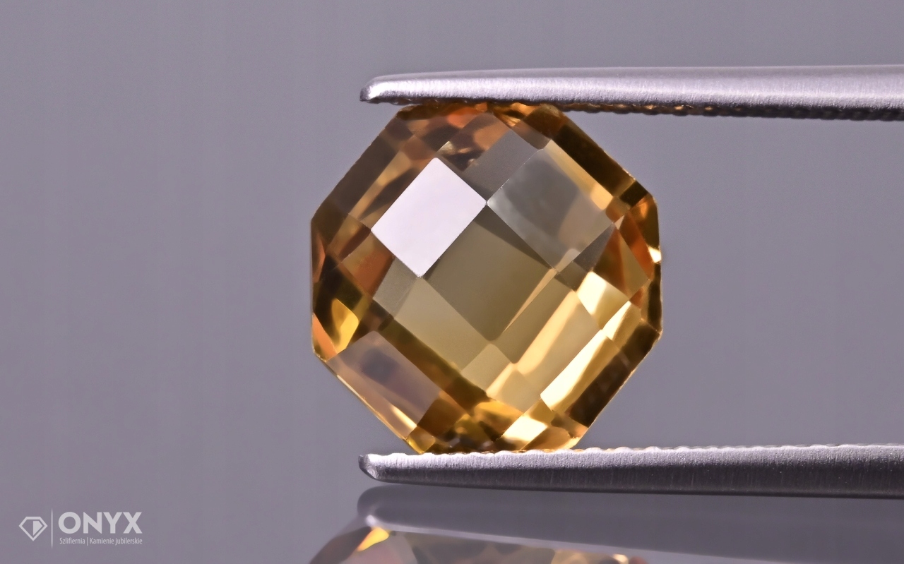 Citron fazetovaný osmiúhelník 10x10 mm