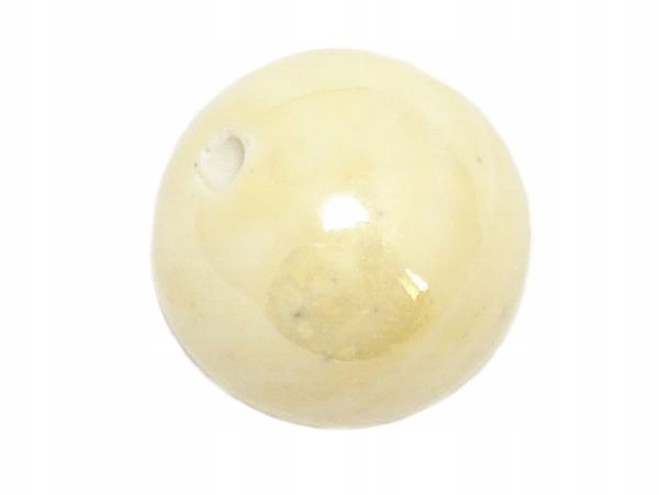 CR046 Koraliki Kulki Ceramiczne 25mm żółte 1szt
