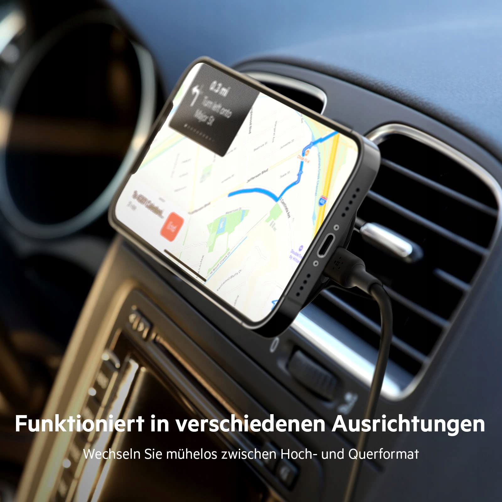 BELKIN BoostCharge Magnetyczny Uchwyt Samochodowy Z Ładowarką Dla iPhone — miniatura 4