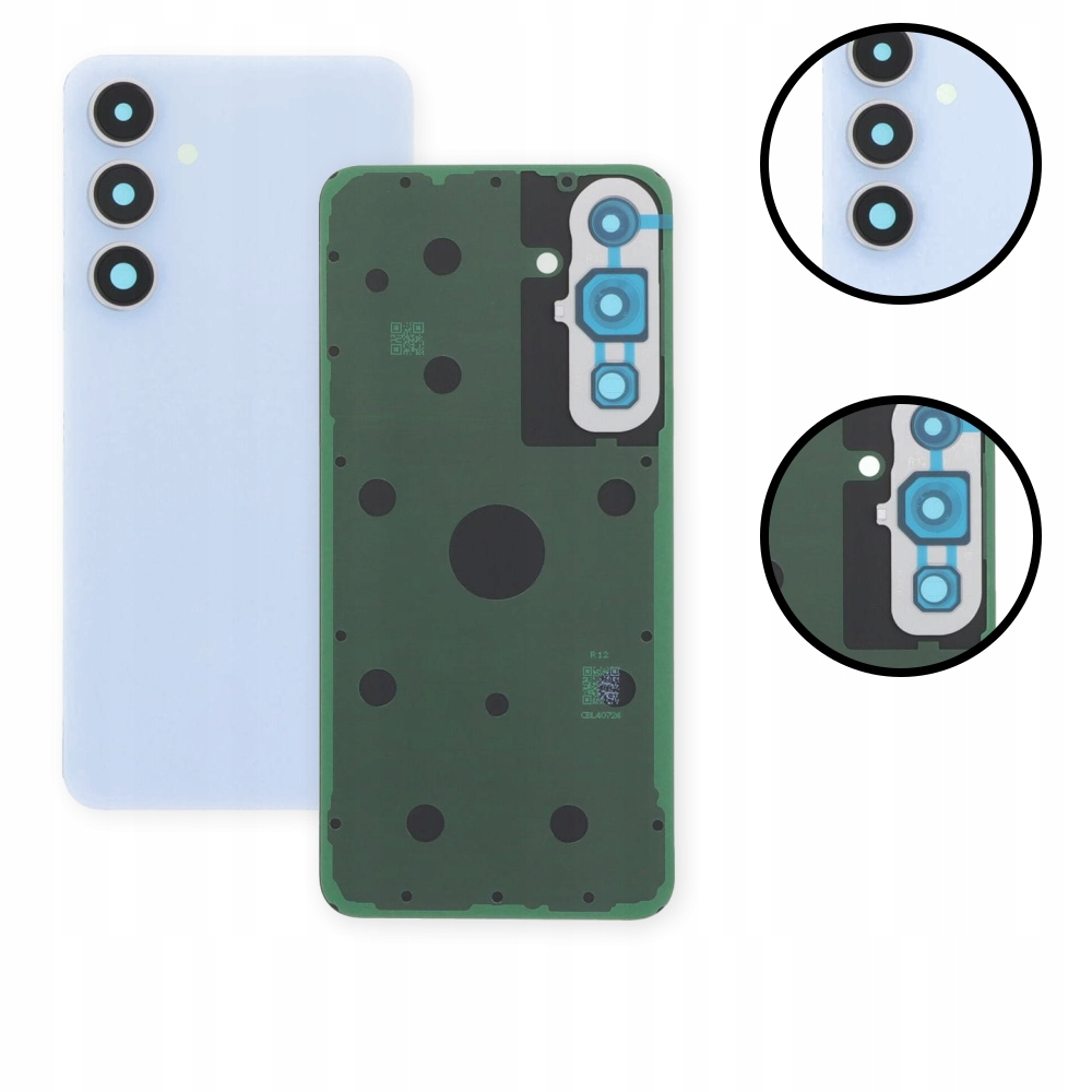 Tylna klapka, tylne szkło do Samsung Galaxy S24 Fe, niebieska