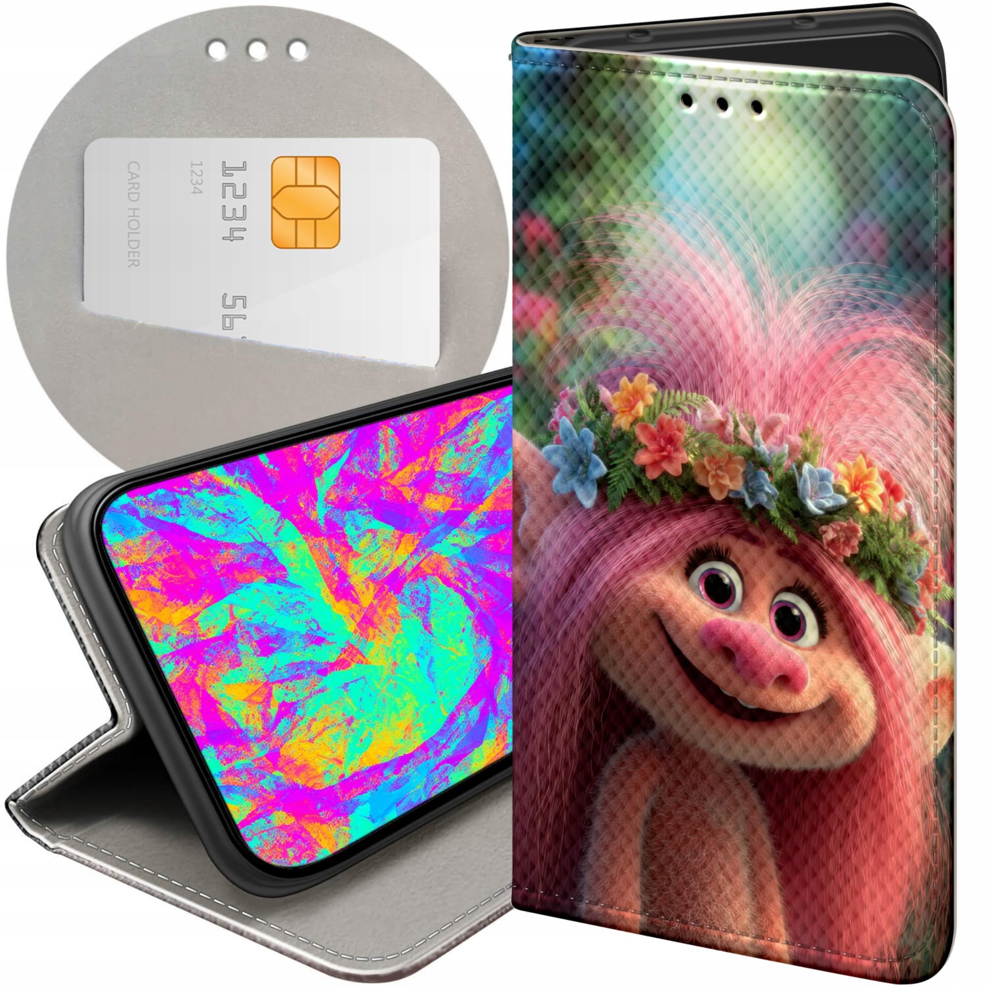 Etui Z Klapką Do Samsung Galaxy S24 Fe Trole Stworki Skrzaty Futerał