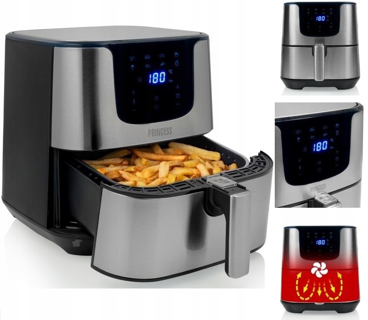Supermoderná Digitálna Fritéza 5,5L bez tuku Airfryer 8x Programy