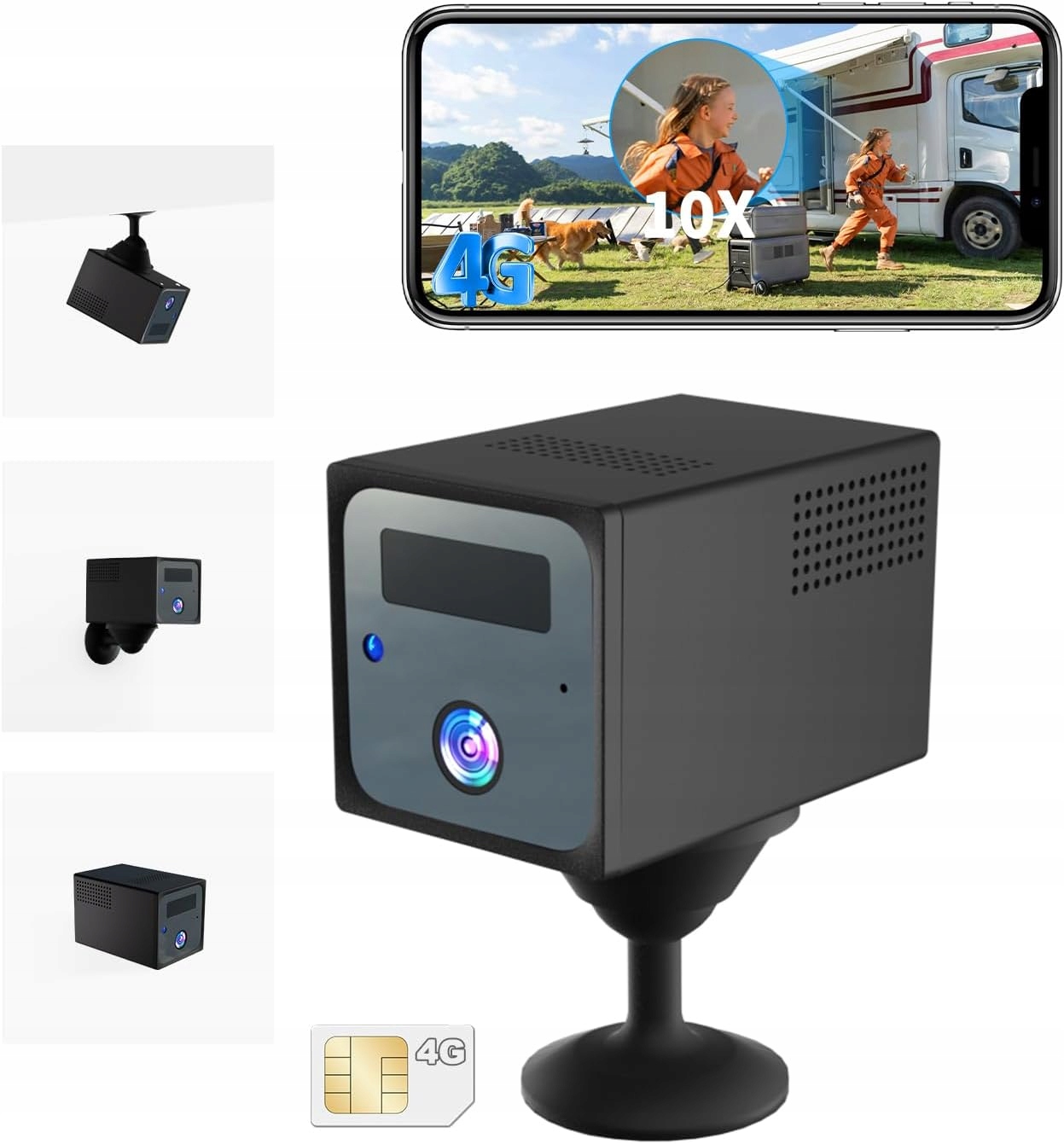 Vnitřní Bezpečnostní Kamera Ucocare Miniaturní 5200MAH Sim Karta 160°