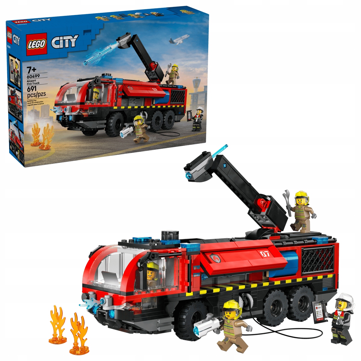 Lego City Letištní hasičský vůz Nákladní automobil 691 dílků 60499