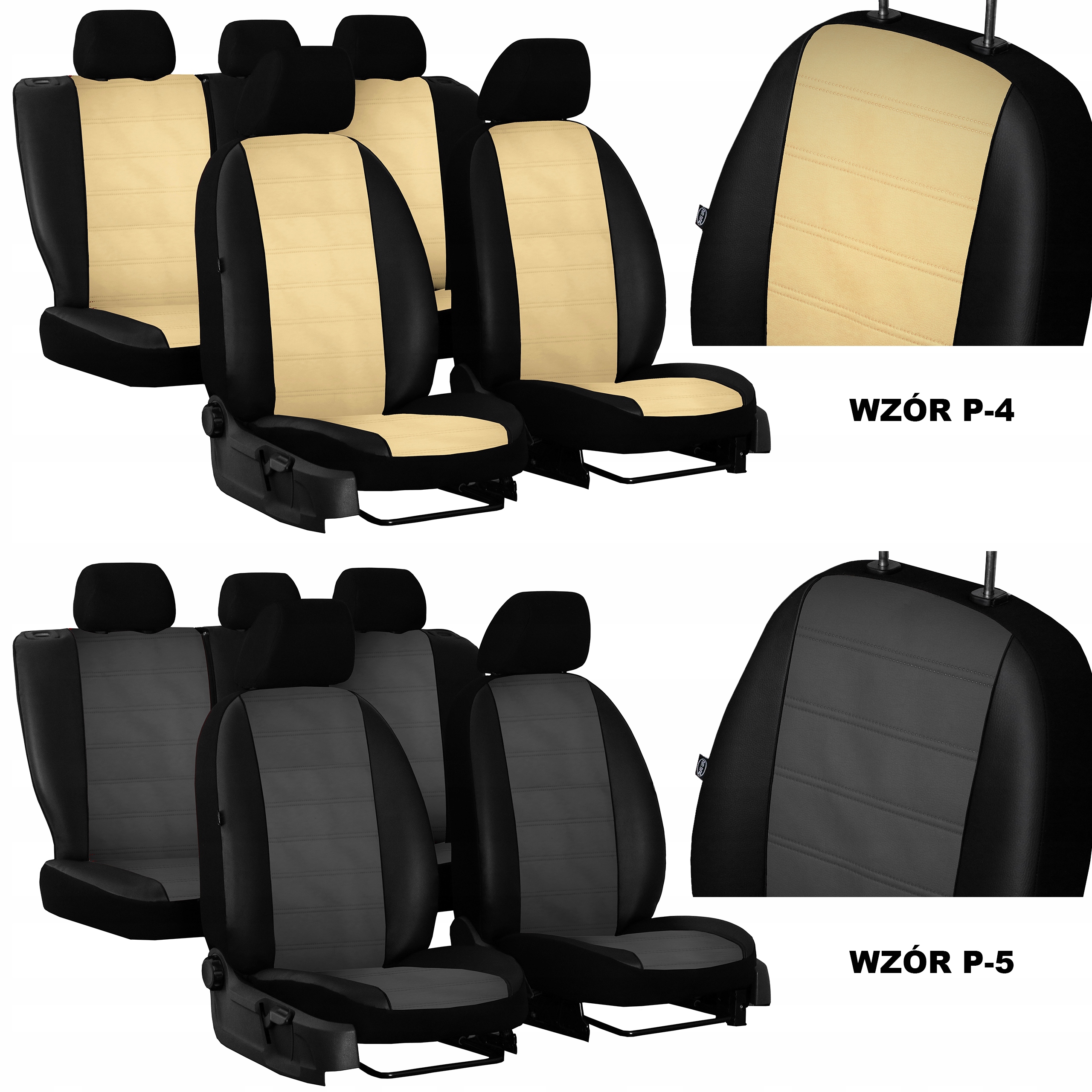 SKÓRA POKROWCE MIAROWE NA FOTELE HONDA CIVIC 9 HB Przeznaczenie komplet siedzeń