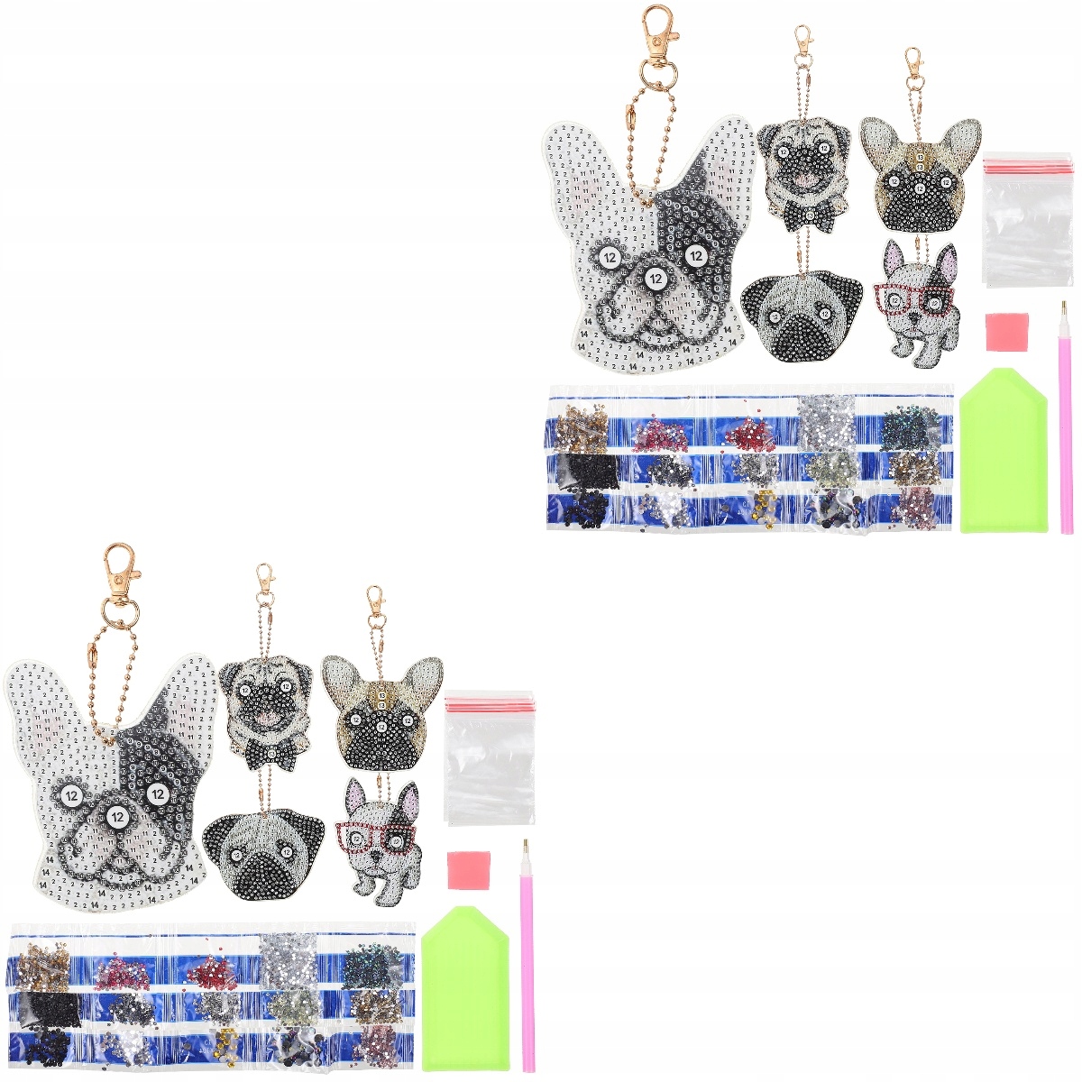 Suite Crystal Decor zestaw breloków 2 zestawy