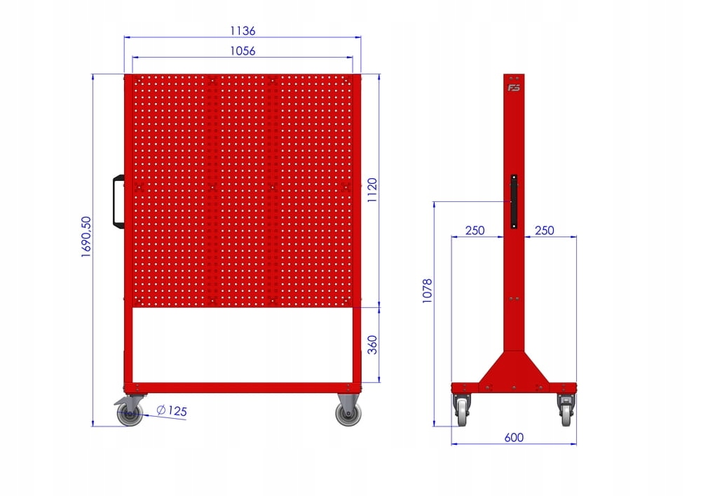 ST 110-21 Stojak Narzędziowy wykonany w całości z Marka Fast Service