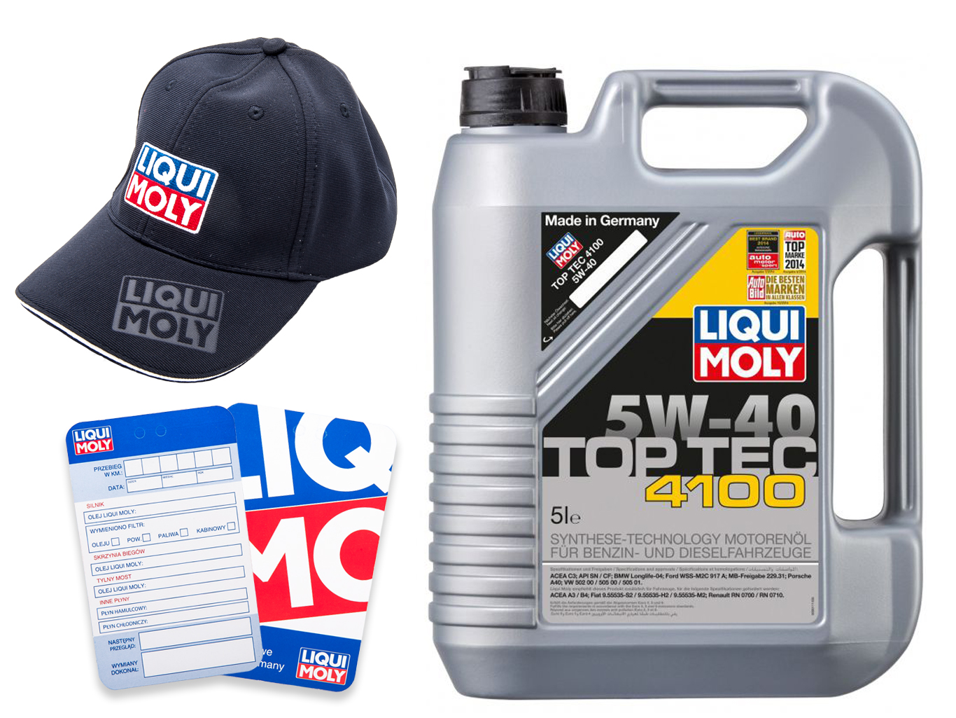 OLEJ 5W40 LIQUI MOLY TOP TEC 4100 5L+ GRATIS